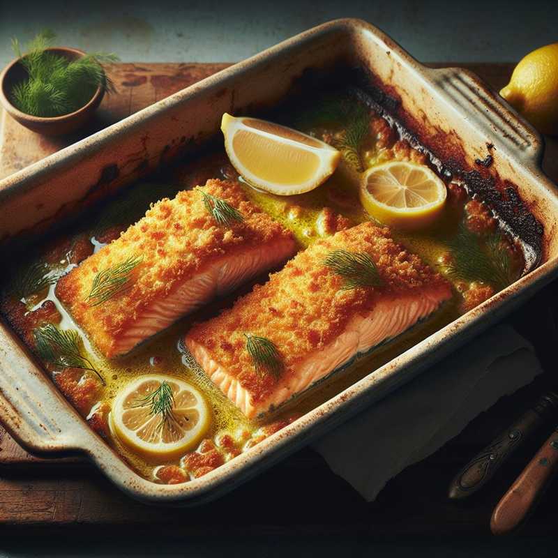 Salmone impanato al forno