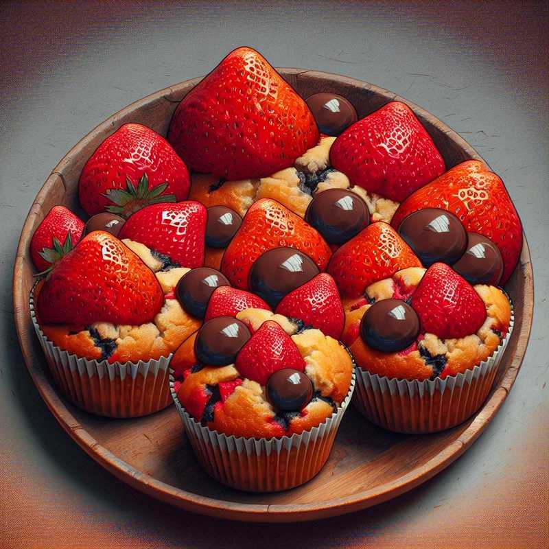 Muffin fragole e cioccolato