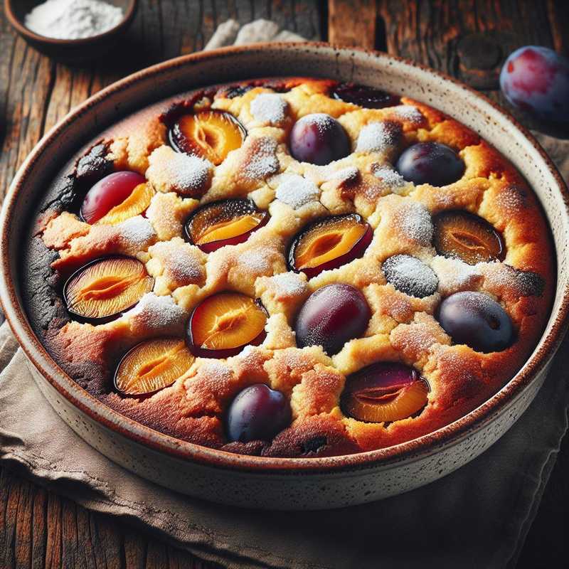 Cake with Coconut Flour and Plums