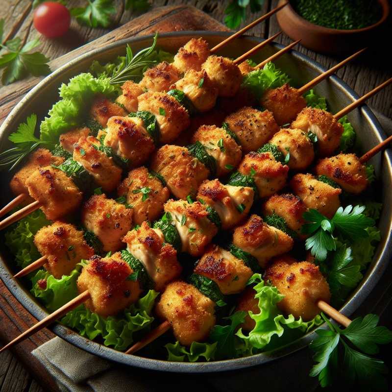 Breaded Chicken Skewers