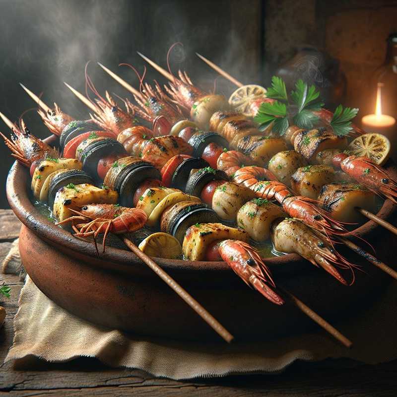 Baked Fish Skewers