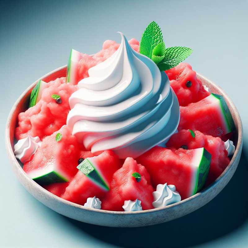 Watermelon Sorbet with Egg Whites