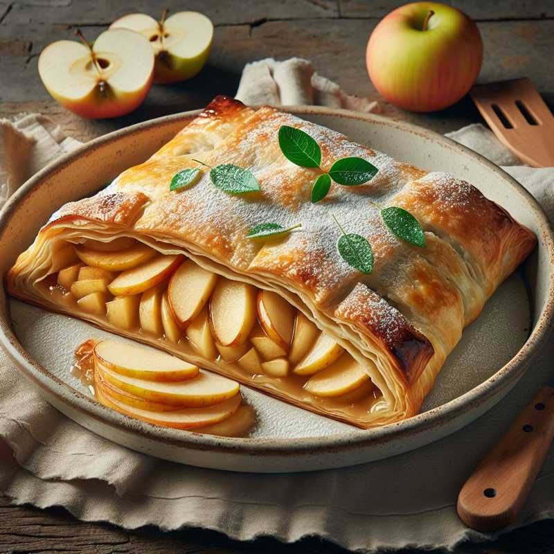 Apple Strudel with Puff Pastry