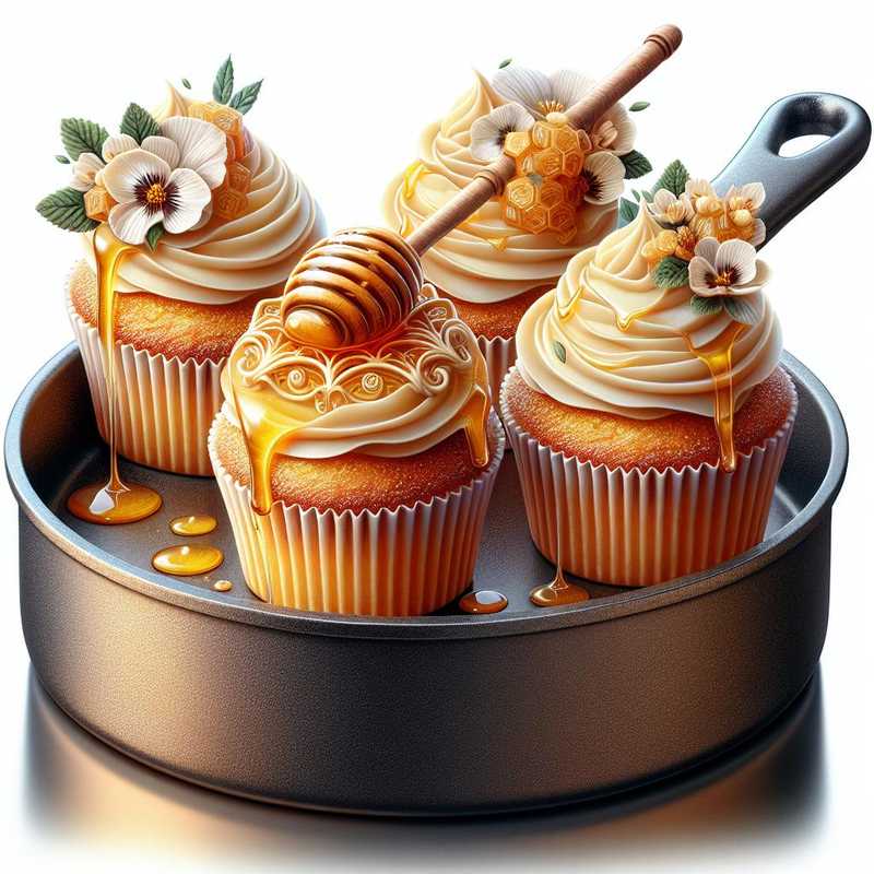 Decorated Honey Cupcakes