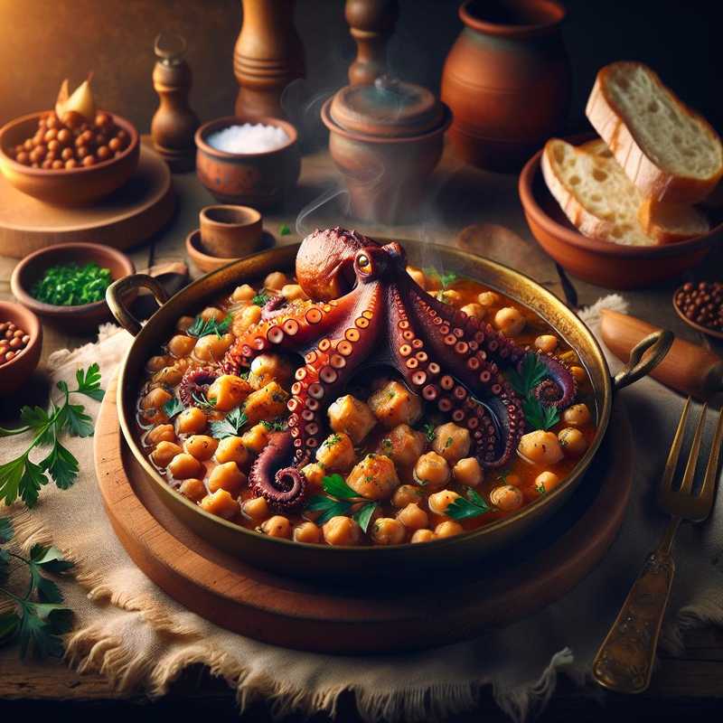 Octopus and chickpeas