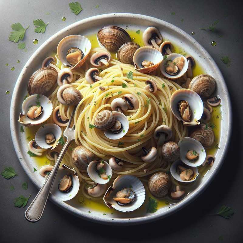 Spaghetti with Clams and Mushrooms