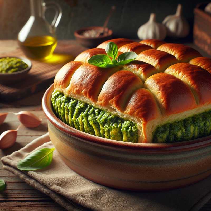 Brioche bread with pesto