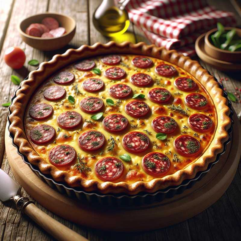 Quiche al salame piccante