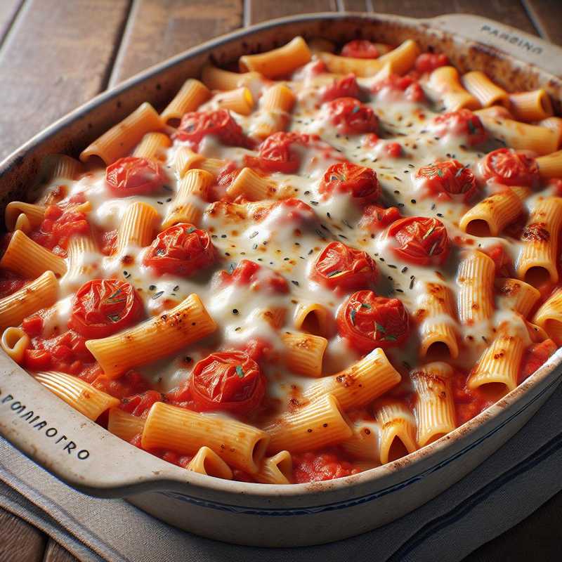 Baked Ziti with Tomato and Mozzarella