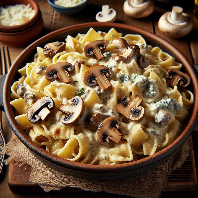 Strozzapreti funghi e gorgonzola