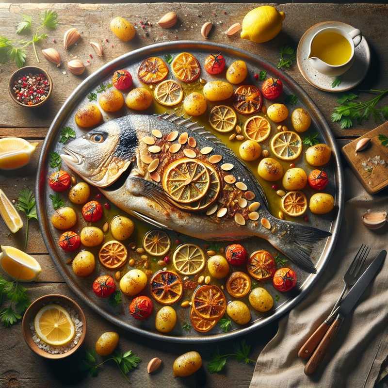 Seabream in Almond Crust