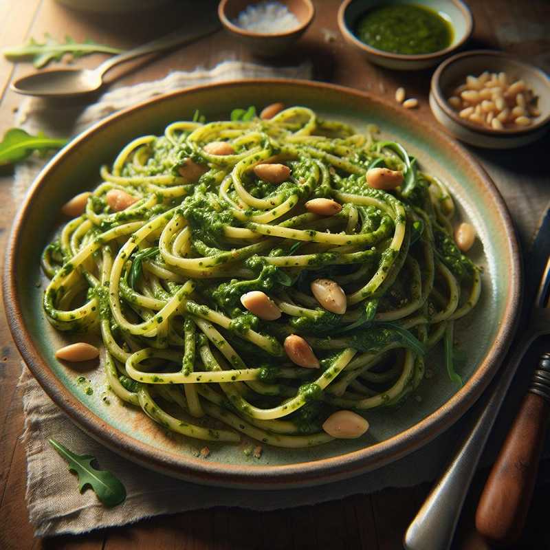 Linguine with Arugula Pesto