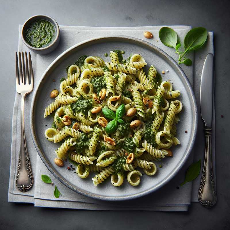 Pasta with baby octopuses and pesto