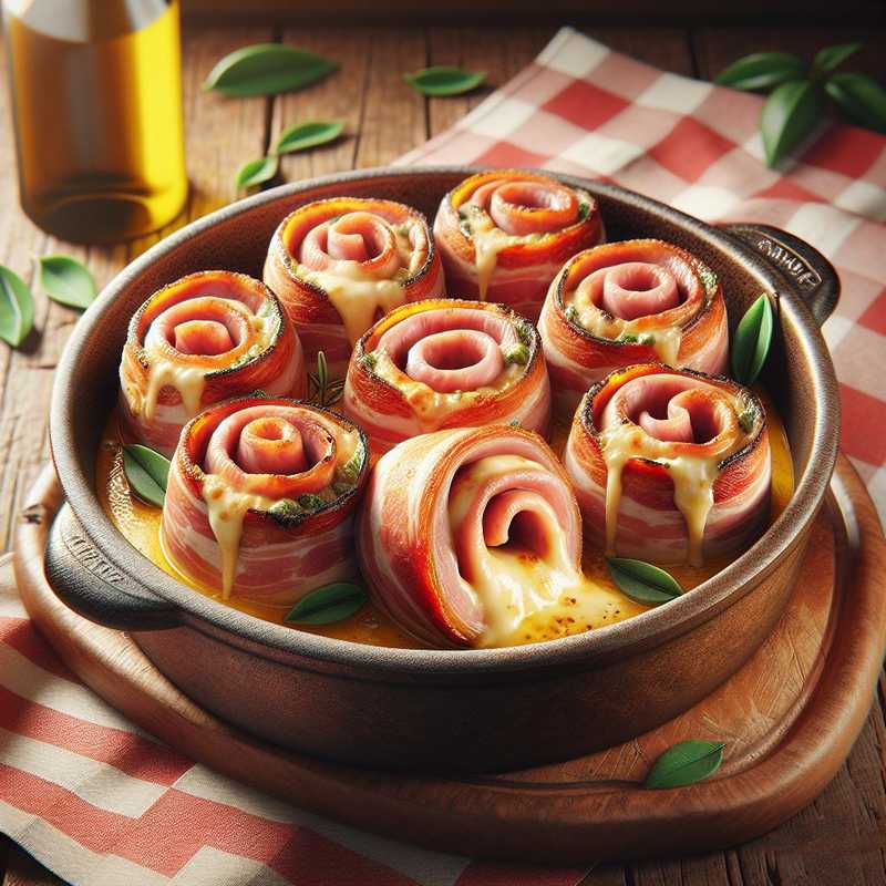 Involtini di prosciutto cotto