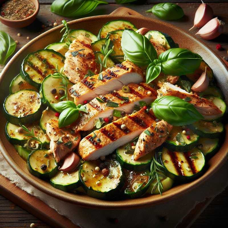 Insalata di pollo e zucchine