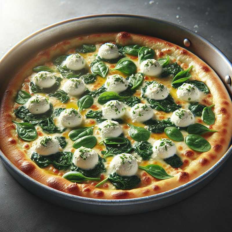 Pizza parigina con ricotta e spinaci