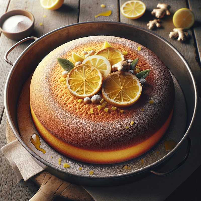 Ciambella al miele, limone e zenzero