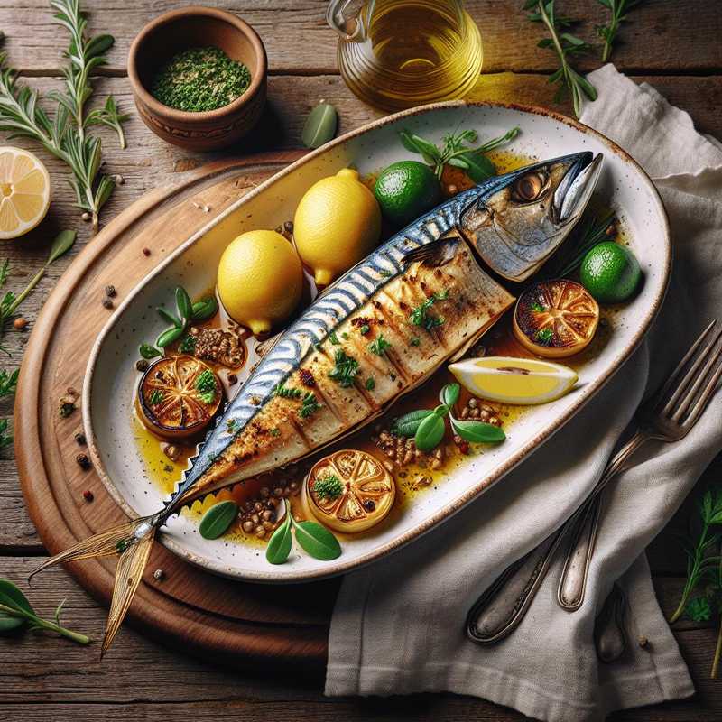 Baked mackerel