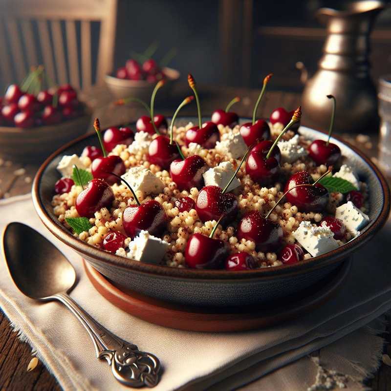 Bulgur with Cherries and Goat Cheese