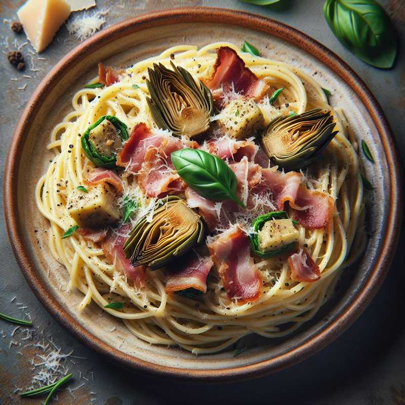 Risotto-style Spaghetti with Artichokes and Pancetta