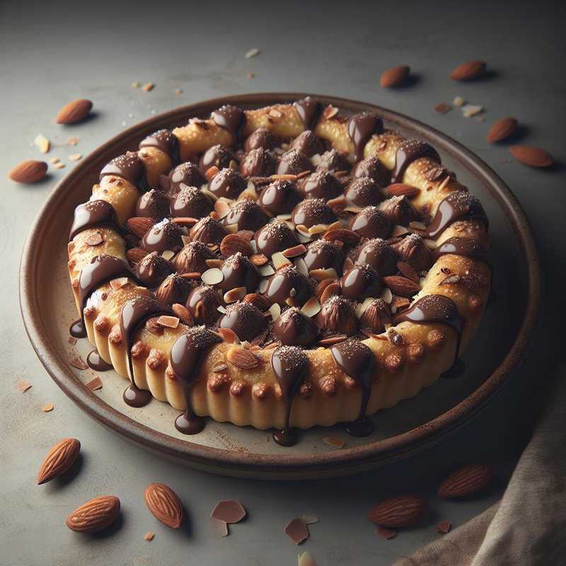 Crostata ricotta, gocce di cioccolata e mandorle