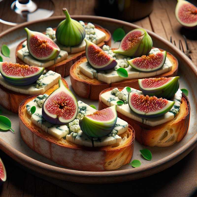 Crostini fichi e gorgonzola