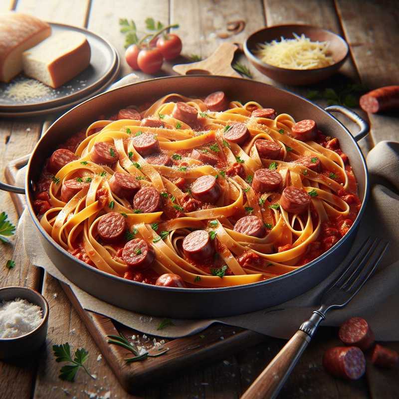 Tagliatelle al ragù di salsiccia