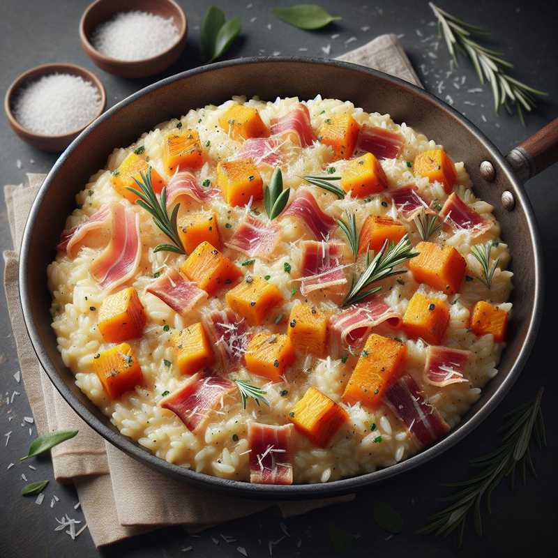 Risotto zucca e speck