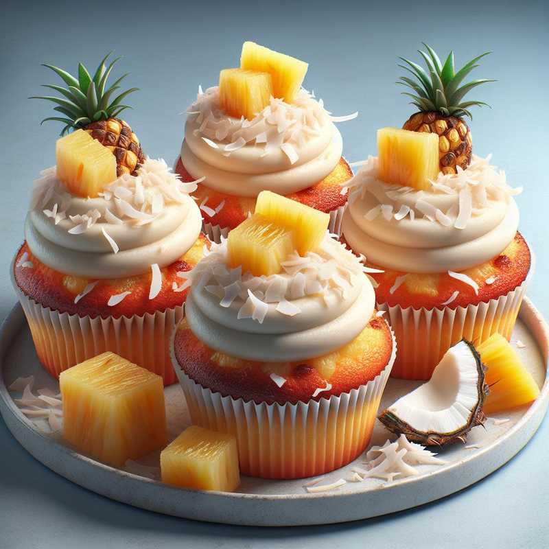 Coconut and Pineapple Cupcakes