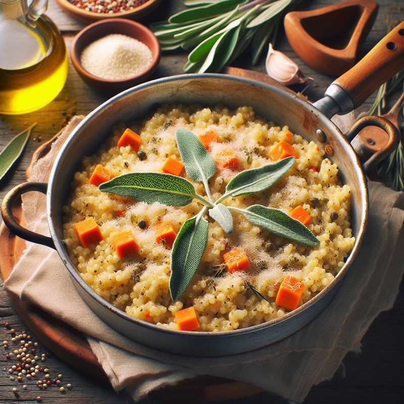 Risotto alla quinoa con carote, salvia e parmigiano