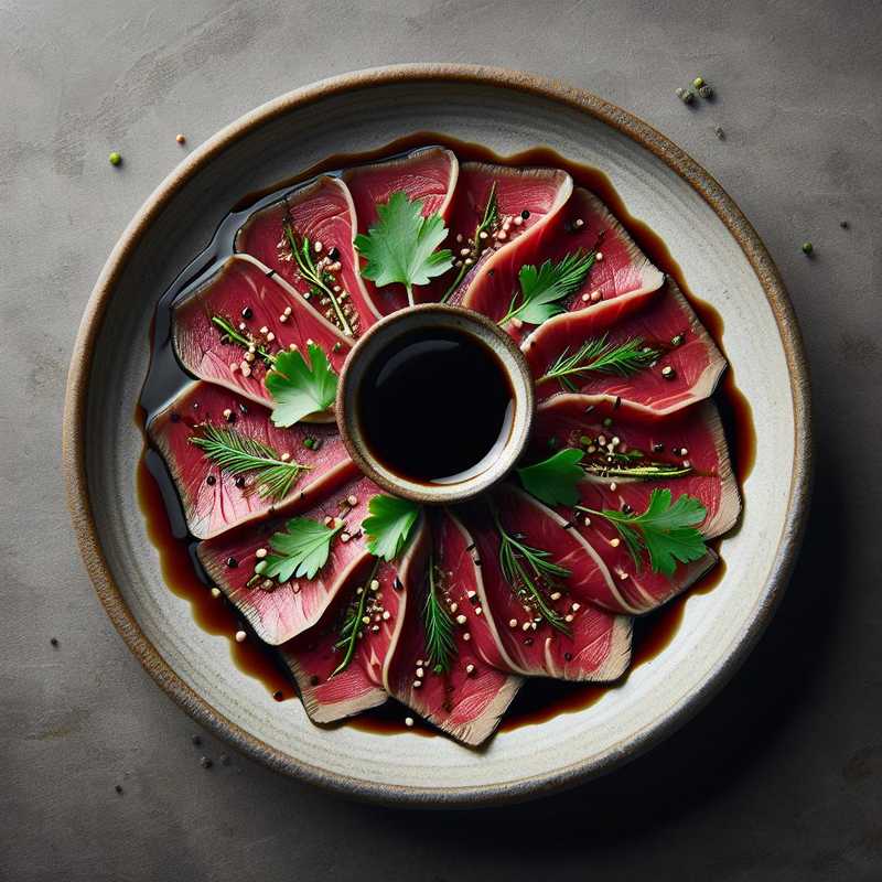 Carpaccio di manzo alla salsa di soia