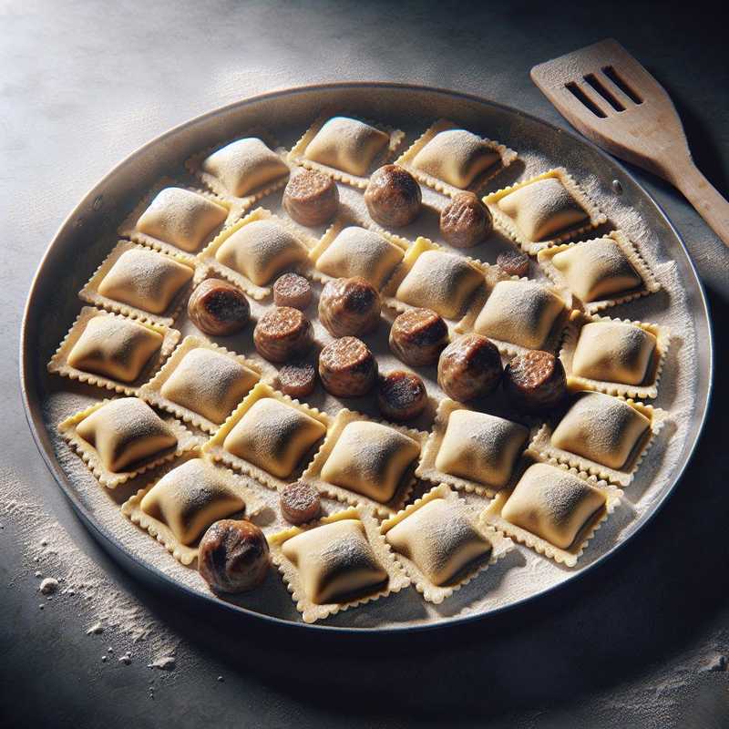 Ravioli di castagne e salsiccia