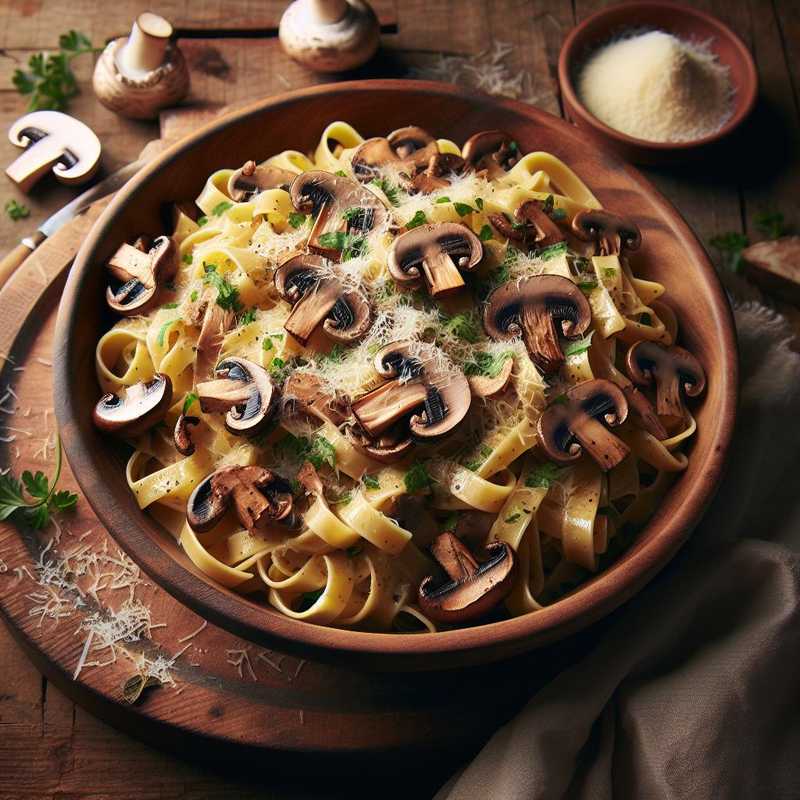 Tagliatelle ai funghi al forno