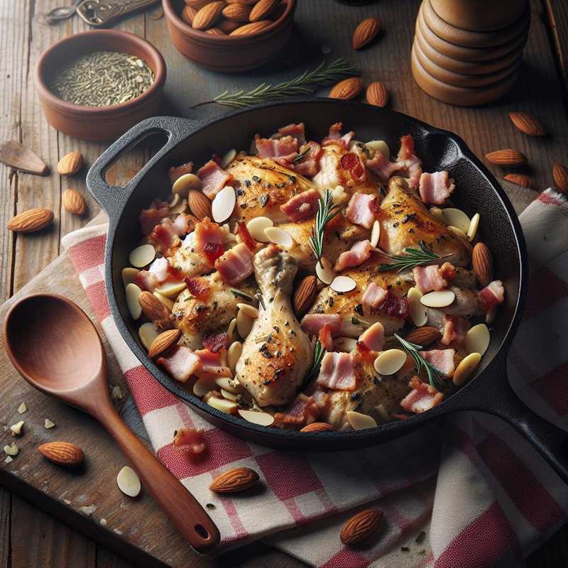 Pollo alle mandorle e pancetta