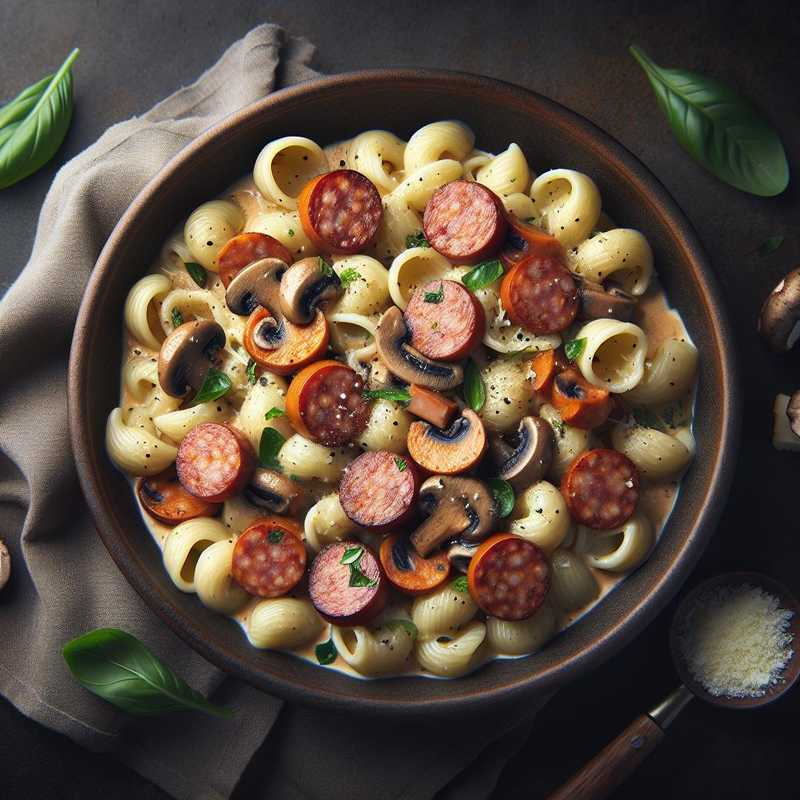 Orecchiette with sausage and mushrooms