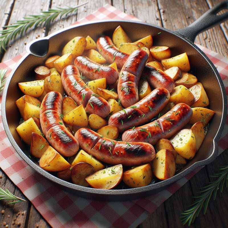 Salsiccia e patate in padella