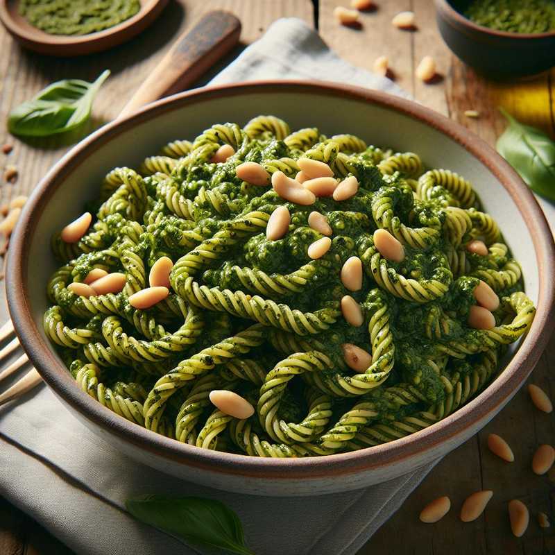 Trofie with Basil Pesto and Pine Nuts