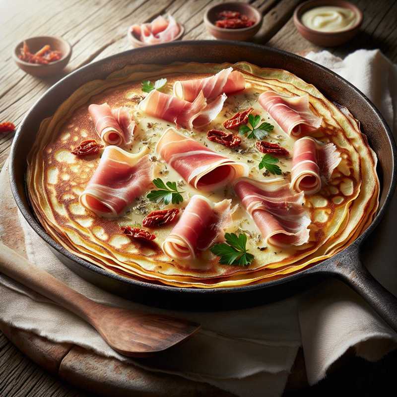 Crespelle al prosciutto senza latticini