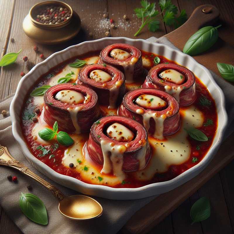 Cheese-stuffed Meat Rolls