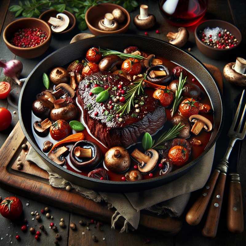 Braised Beef with Mushrooms and Red Wine