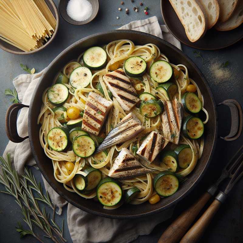 Pasta con pesce spada e zucchine