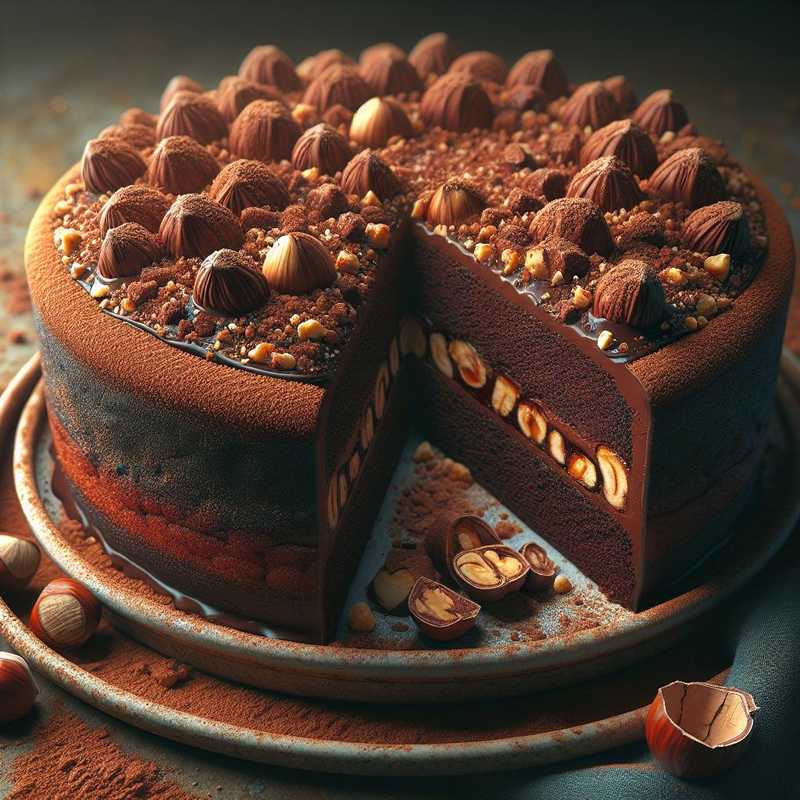 Torta al cioccolato e nocciole