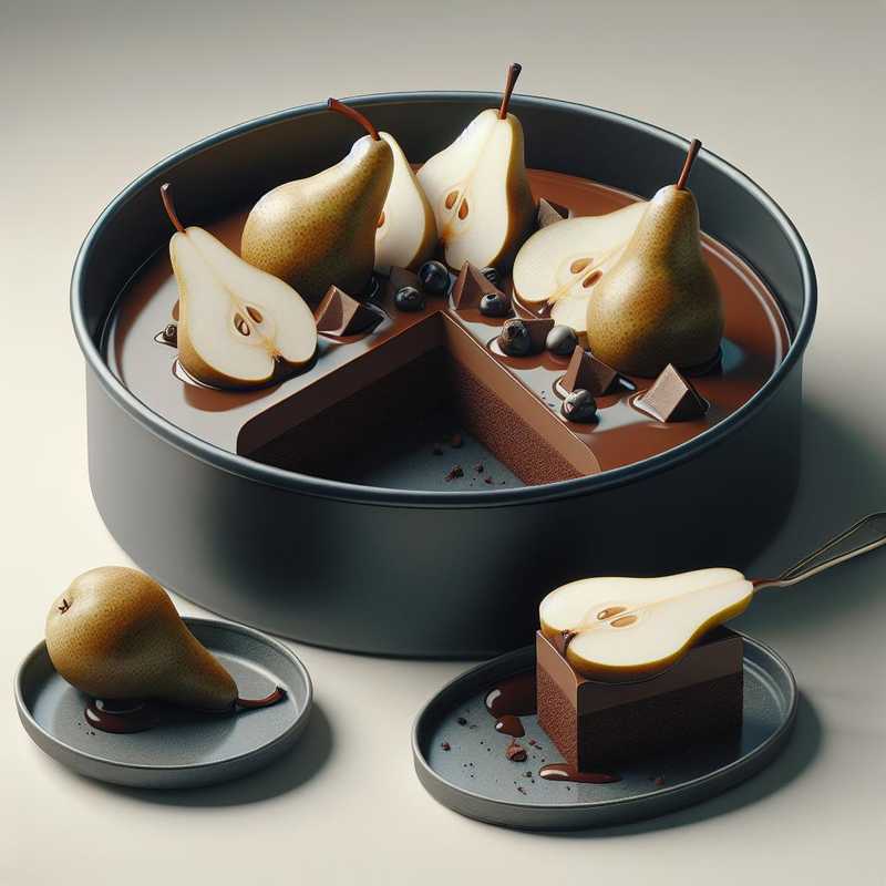 Chocolate Mousse and Pear Cake