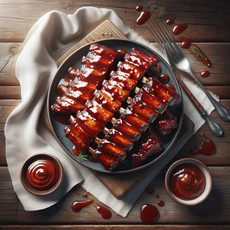 Costine glassate con salsa bbq