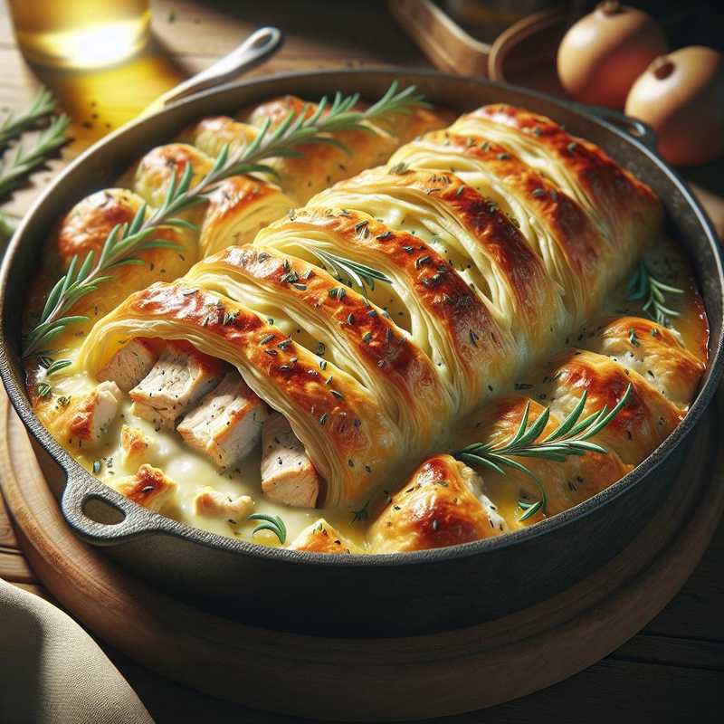 Chicken and Scamorza Strudel