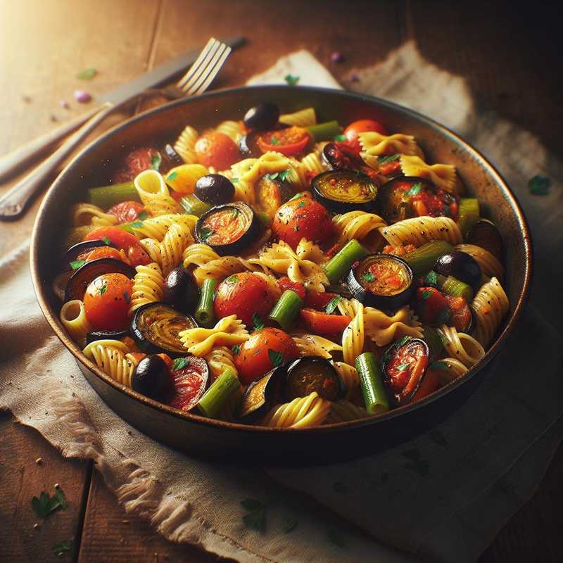 Pasta with caponata