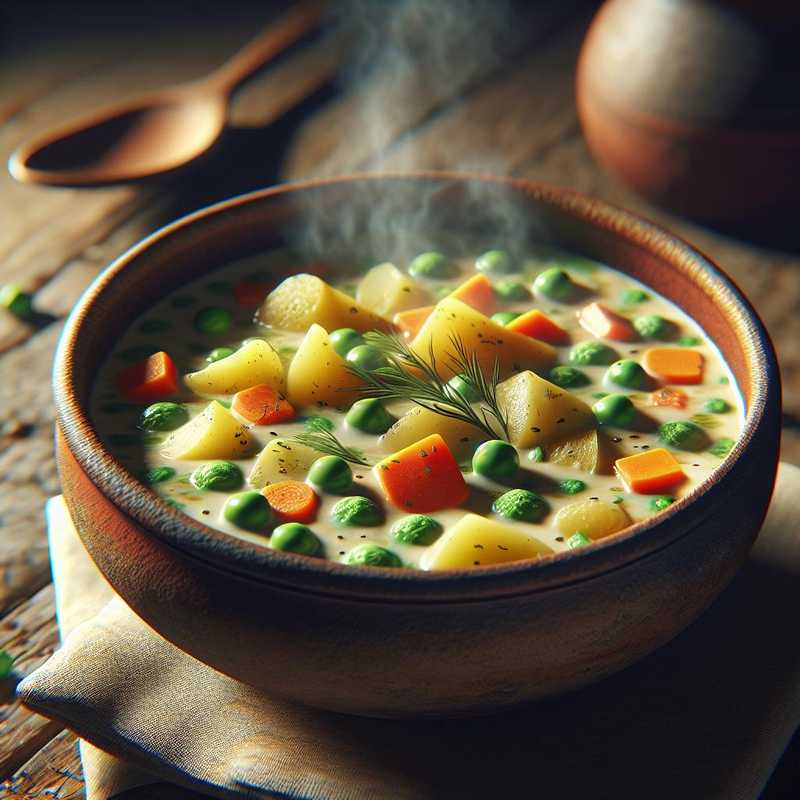 Crema di patate con verdure