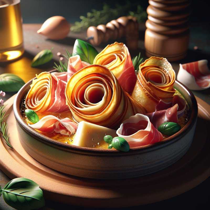 Crepes prosciutto e formaggio