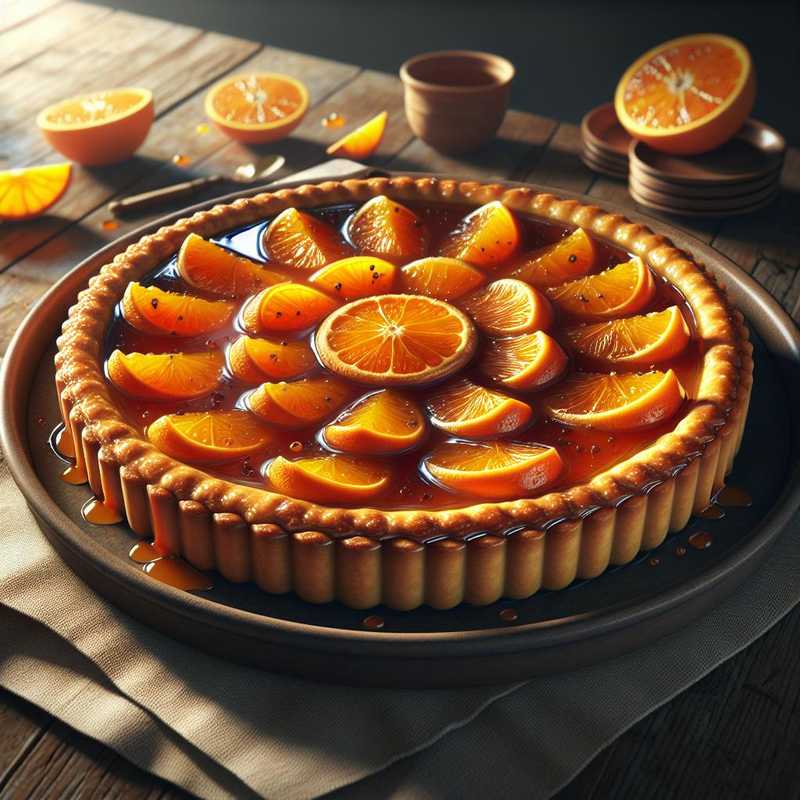 Crostata alle arance caramellate