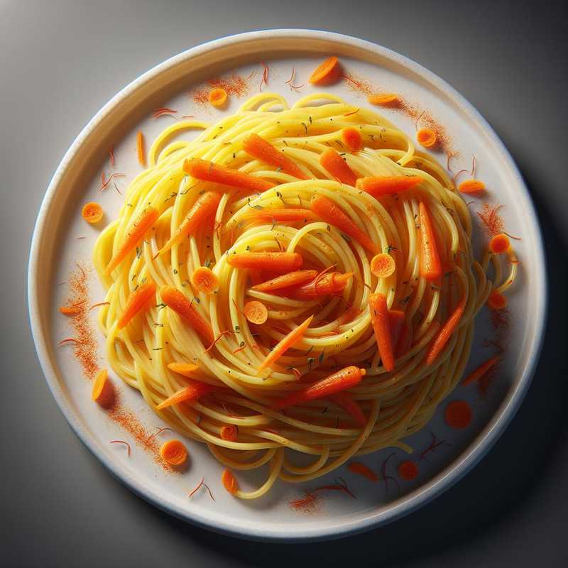 Saffron and Carrot Spaghetti